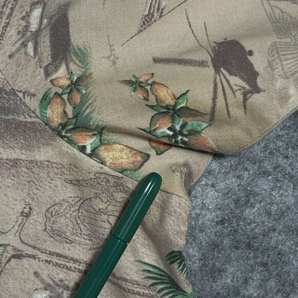 Kamp Camp Shirt Men's 2XL Cotton Beige Multi Hawaiian Tropical Button Up - Picture 9 of 17